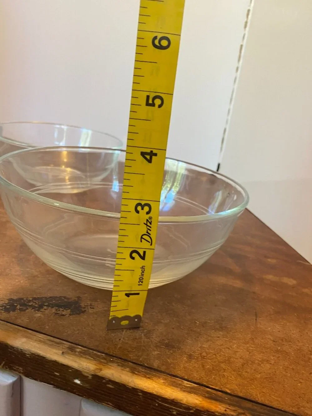 (5) Vintage Duralex France Clear Glass Nesting Bowls Le Gigogne French Cookware